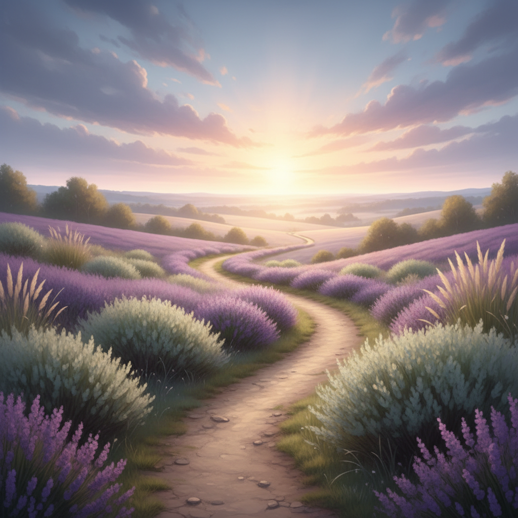 Peaceful healing path representing journey through grief to recovery